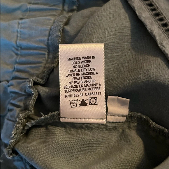 Anthropologie Cloth & Stone Juliana Jumper Sage Green Cropped Jumpsuit Womens Lg - Picture 8 of 16